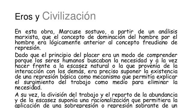 eros y civilizacion marcuse
